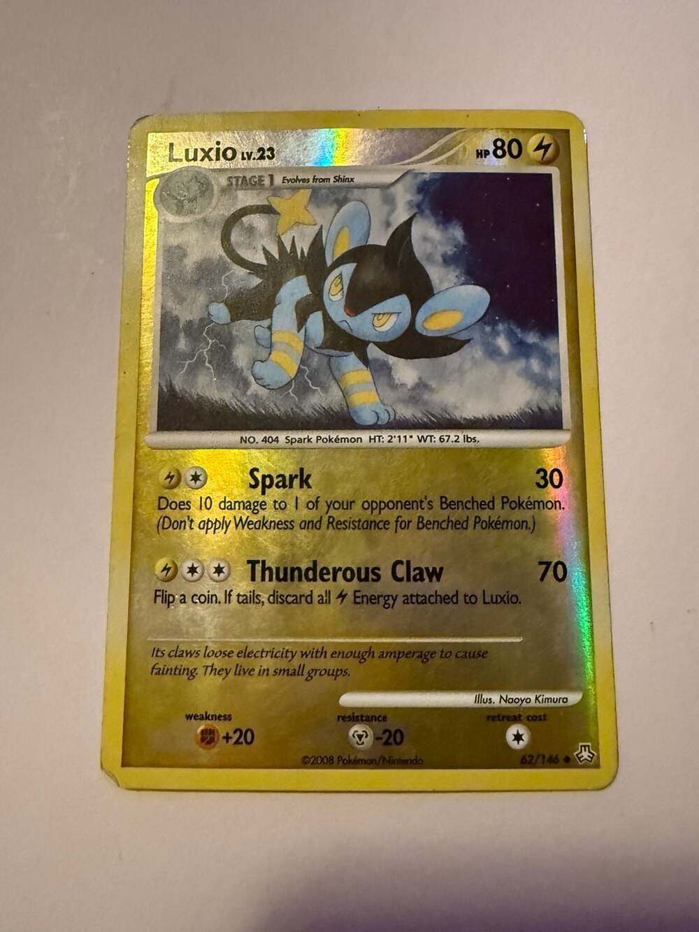 Pokemon Luxio Lv. 23 Reverse Holo 62/146 Catch Catch